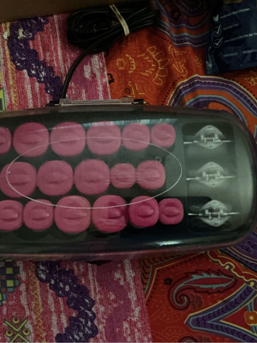 Revlon Pink Heated Hair Roller Set with Case